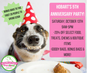 FALL INTO SAVINGS – ANNIVERSARY PARTY SATURDAY, OCT. 13th (HOBART)