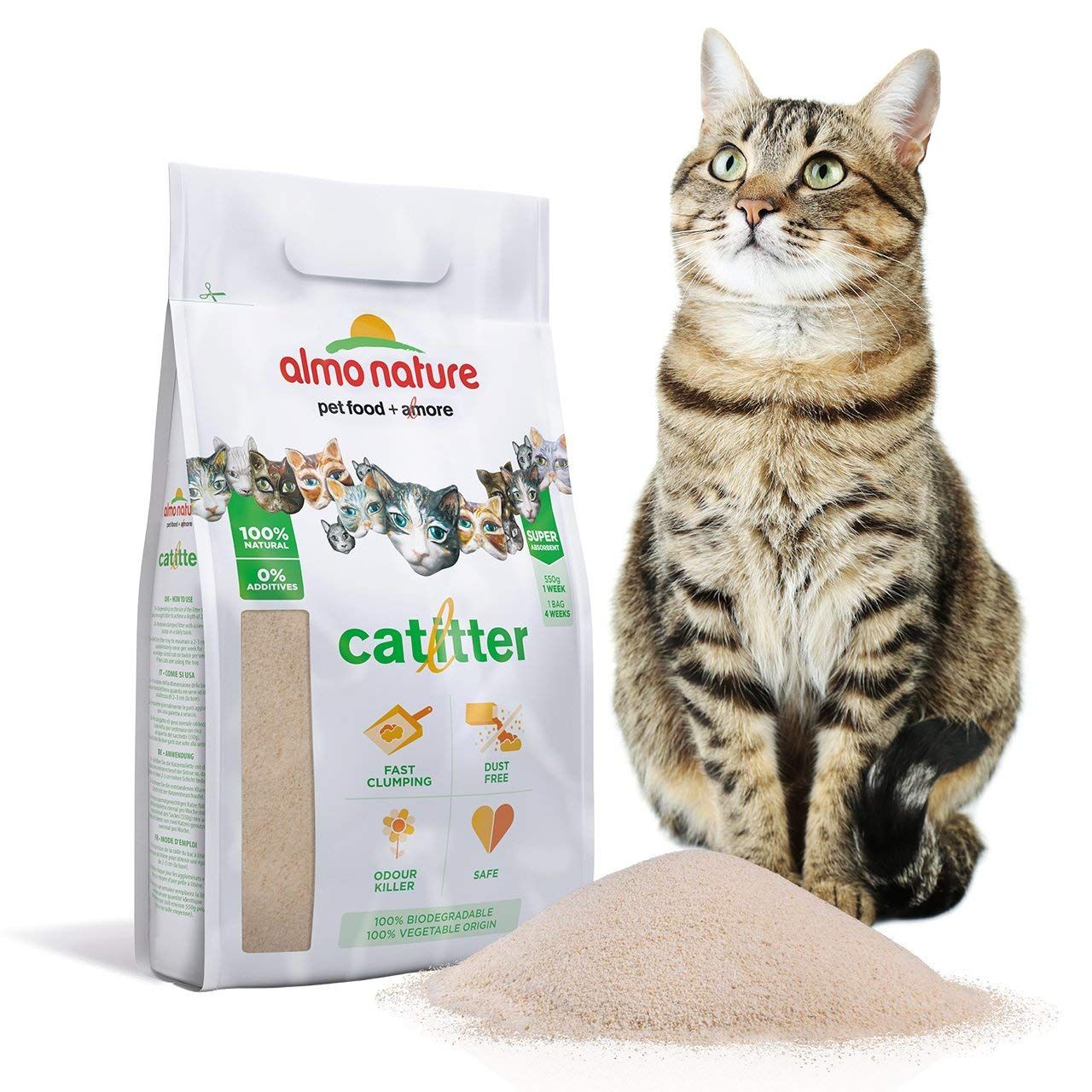 Nature для кошек. Almo nature Cat Litter 100% натуральный биоразлагаемый комкующийся наполнитель. Almo nature Cat Litter наполнитель. Комкующийся наполнитель Almo nature Cat Litter 100% натуральный 2.27 кг. Наполнитель для кошек Кэт литтер.