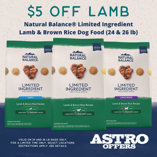Natural Balance Limited Ingredient Lamb &amp; Brown Rice features single ...