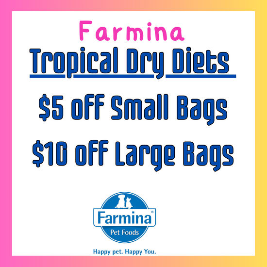 FarminaTropical Dry Dog Diets for DogsSave 5 off Small BagsSave 10