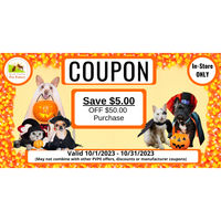 Image of Savings Coupon - Save $5 on $50 Purchase (In-Store Only) Promotion in Trappe