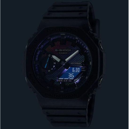 G-Shock GA-2100RW-1AER Rainbow Brick Wall Watch