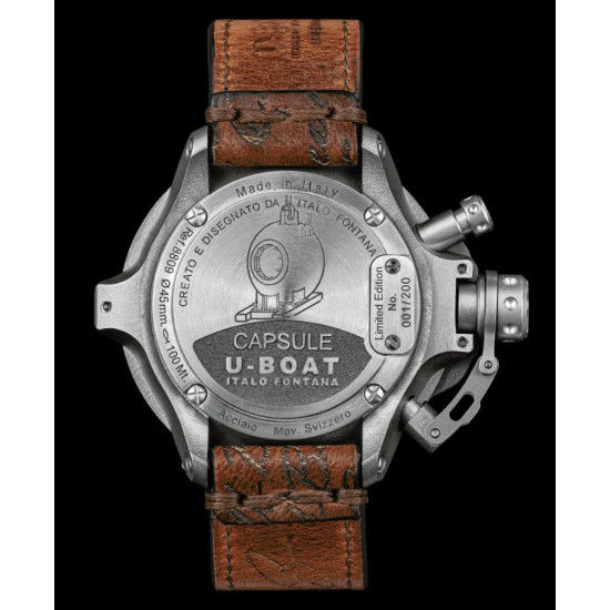 U-Boat 8809 Capsule 45mm PVD BK BL Watch