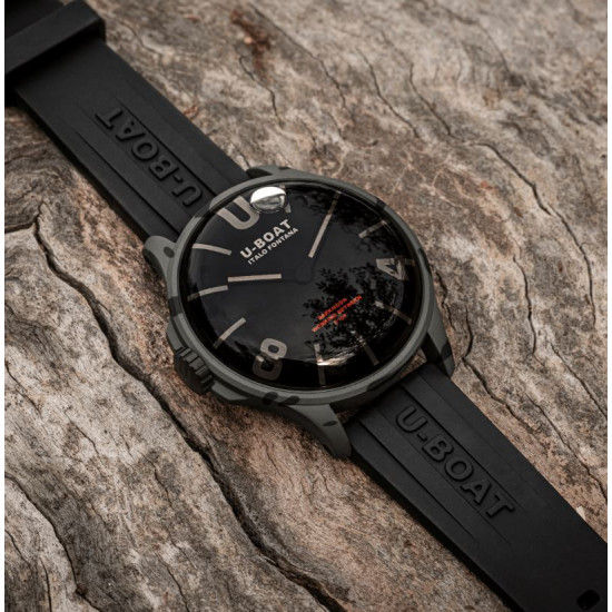 U-Boat 9553 DARKMOON 44mm BK Grey Curved Camouflage Watch