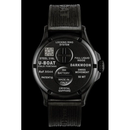 U-Boat 9544 DARKMOON 44mm BK Black Curved PVD Watch