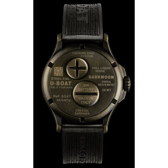U-Boat 9547 DARKMOON 40mm BR Black Vintage Watch