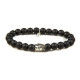 Karma Armband  Black is Black silver Buddha 86116 