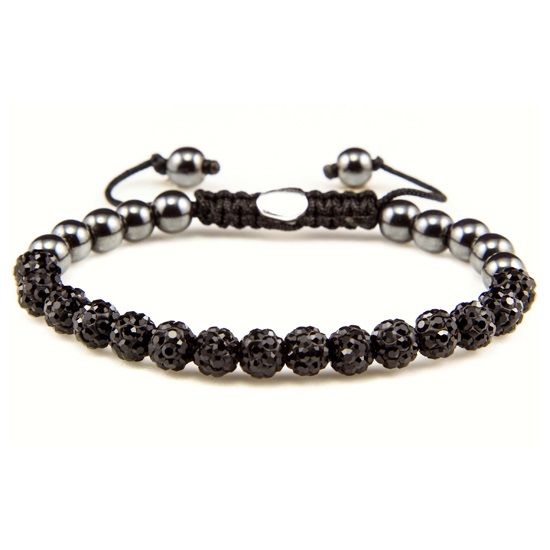 Karma Armband Spiral Black Crystal XS 82082