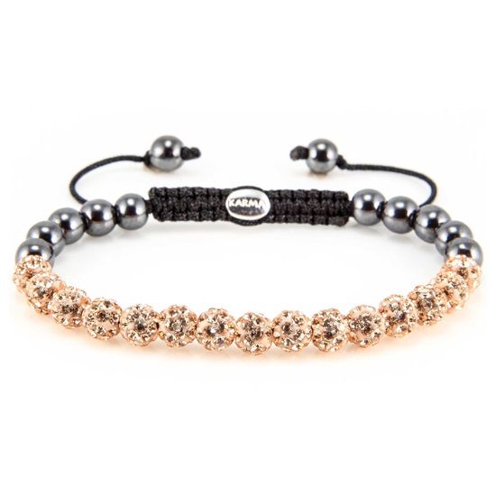 Karma Armband Spiral Champagne Crystal XS 82085