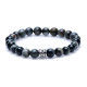 Karma Eagle Eye Silver Cilinder logo Bead 86263 Armband Heren