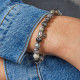 Karma Armband Argon Silver Bead 86780