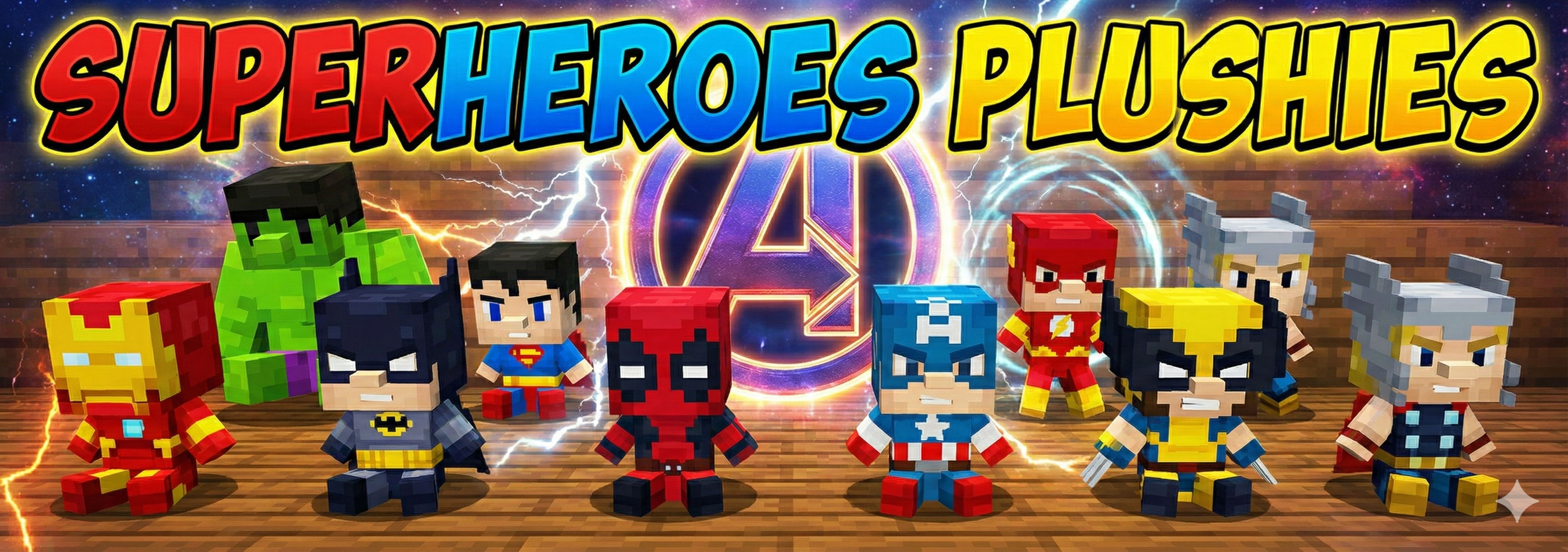 SuperHeroes Plushies Set