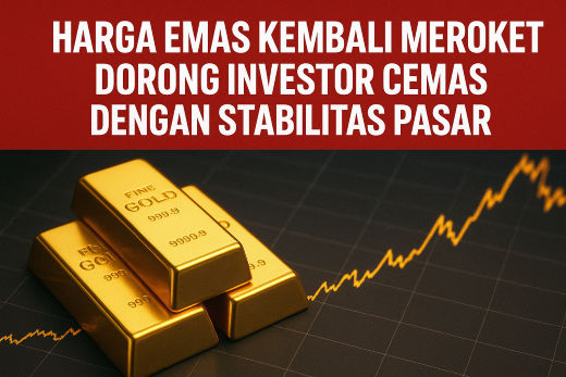 Harga Emas Kembali Meroket Dorong Investor Cemas dengan Stabilitas Pasar