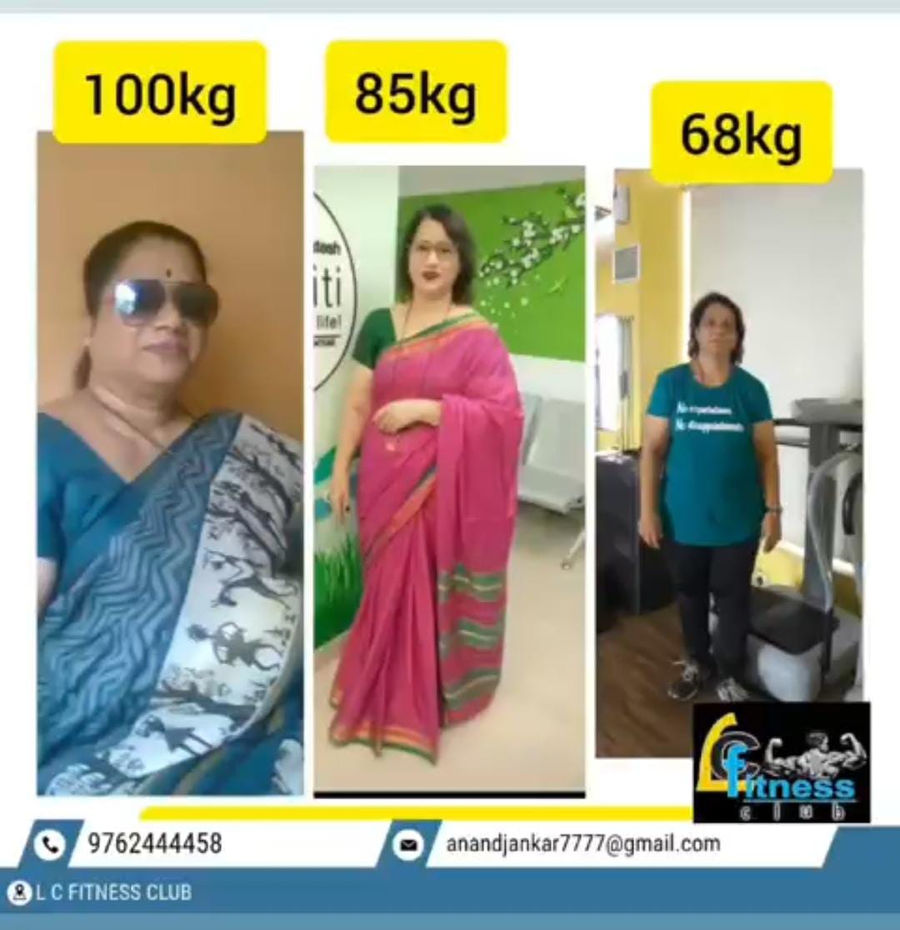 100kg to 68kg Women Transformation at LC Fitness Club