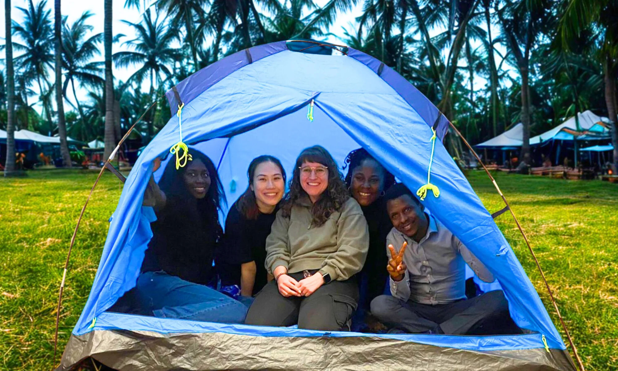 Blindfold Tent Building Challenge for Corporate Offsites