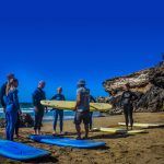 surf school la pared with begginers