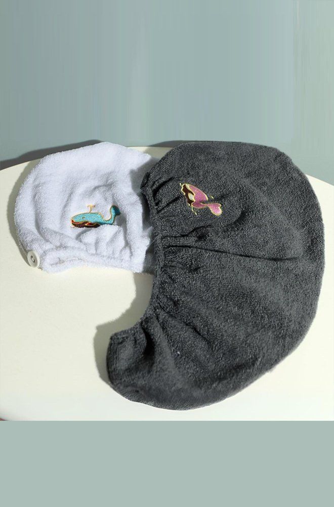 Hair Towel for Girls | Soft & Absorbent with Embroidery