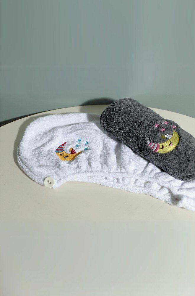 Hair Towel for Girls | Soft & Absorbent with Embroidery