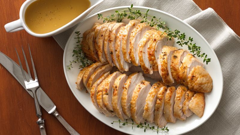 Roasted Turkey Breast w/ Brown Gravy Sauce 