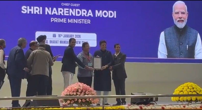 TriNano Technologies showcasing 3D Quantum Cladding Nano Coating solar innovation at National Startup Day 2026