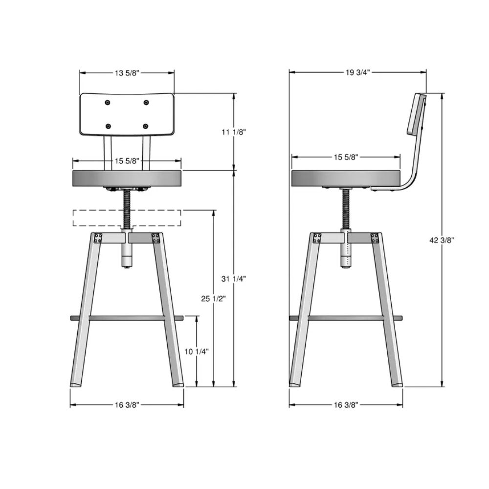 Picture of Amisco | Architect Upholstered Stool