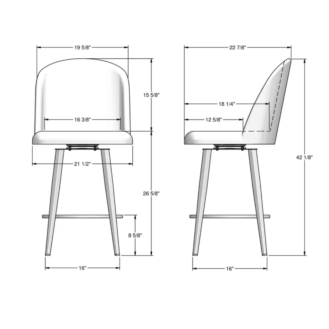 Picture of Amisco | Zahra Counter Height Swivel Tool