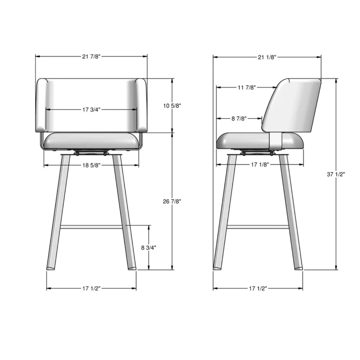 Picture of Amisco | Easton Counter Height Swivel Stool