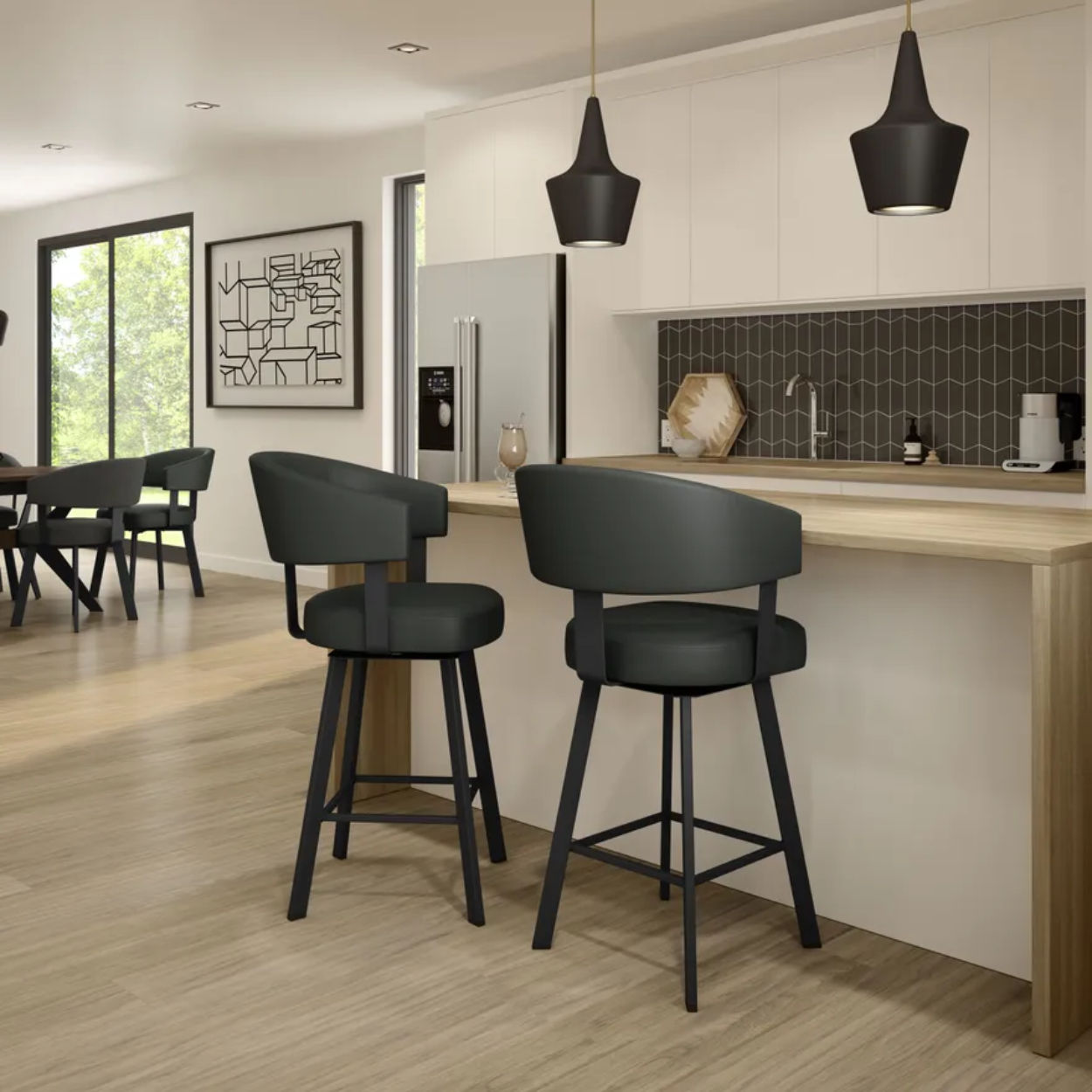 Picture of Amisco | Grissom Counter Height Swivel Stool