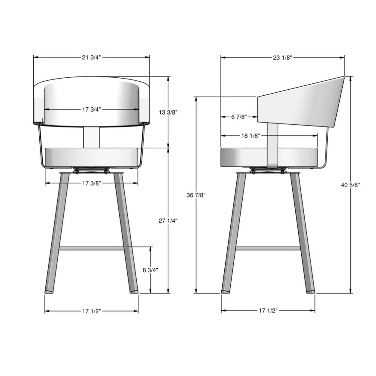 Picture of Amisco | Grissom Counter Height Swivel Stool