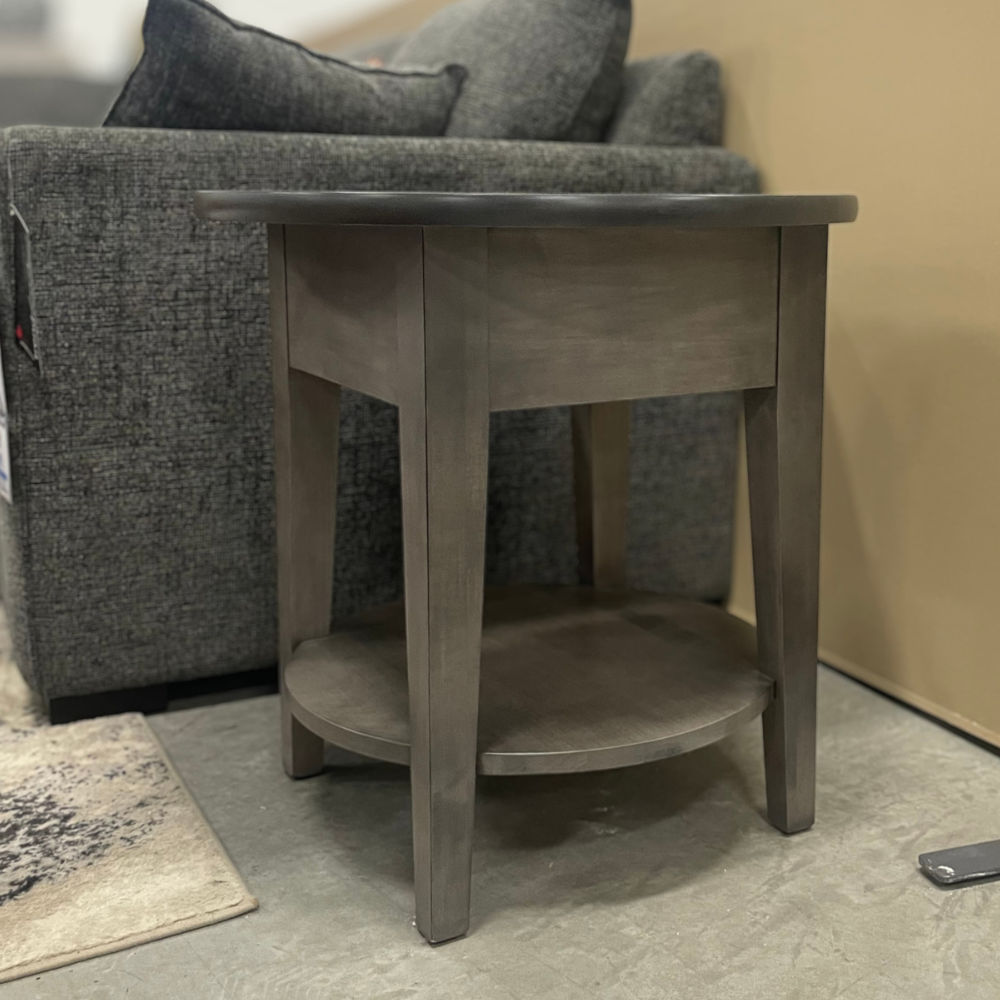 Picture of Durham | Round End Table with Shelf