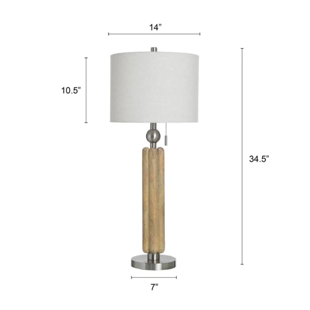 Picture of StyleCraft | Chadron Silver Table Lamp