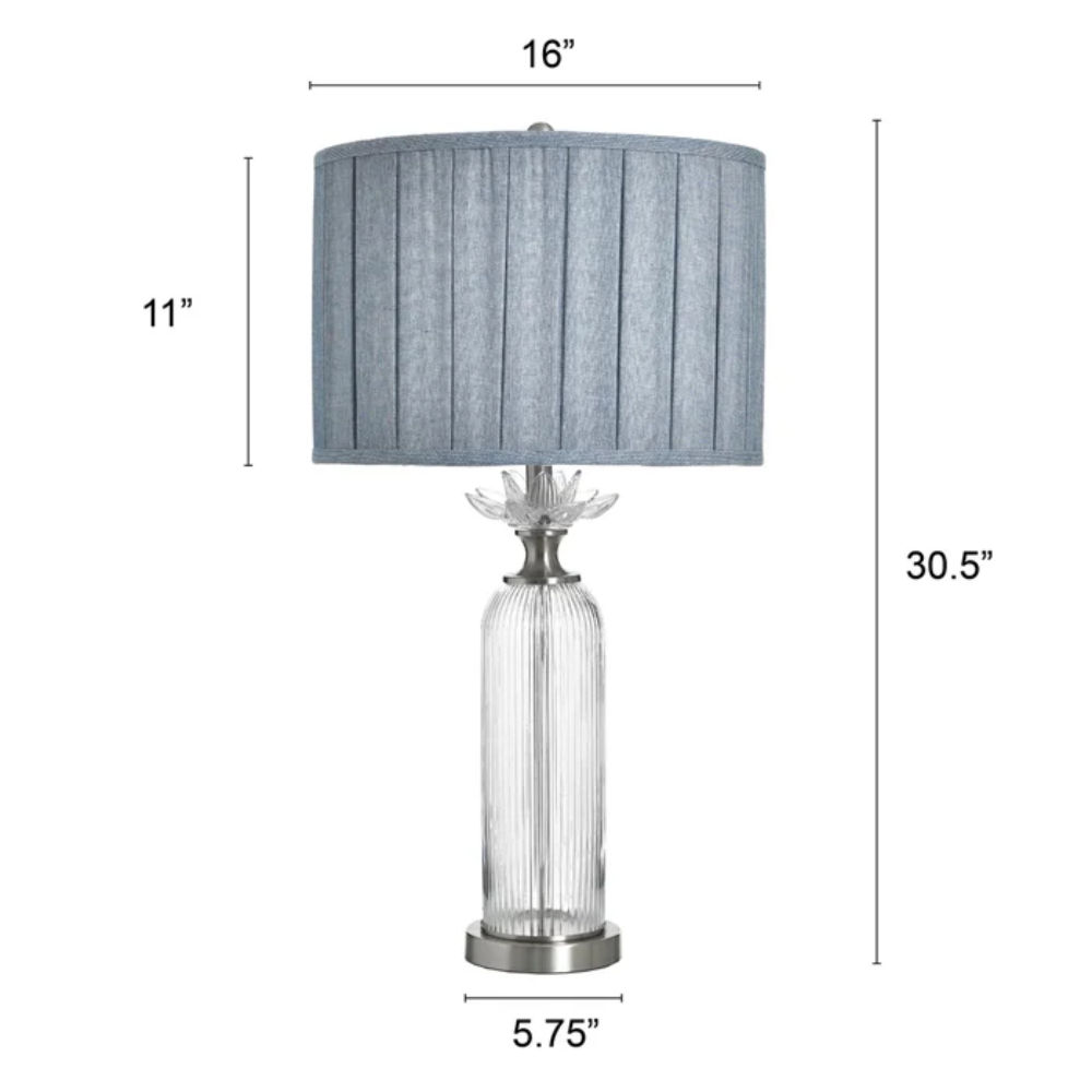Picture of StyleCraft | Lotus Silver Table Lamp