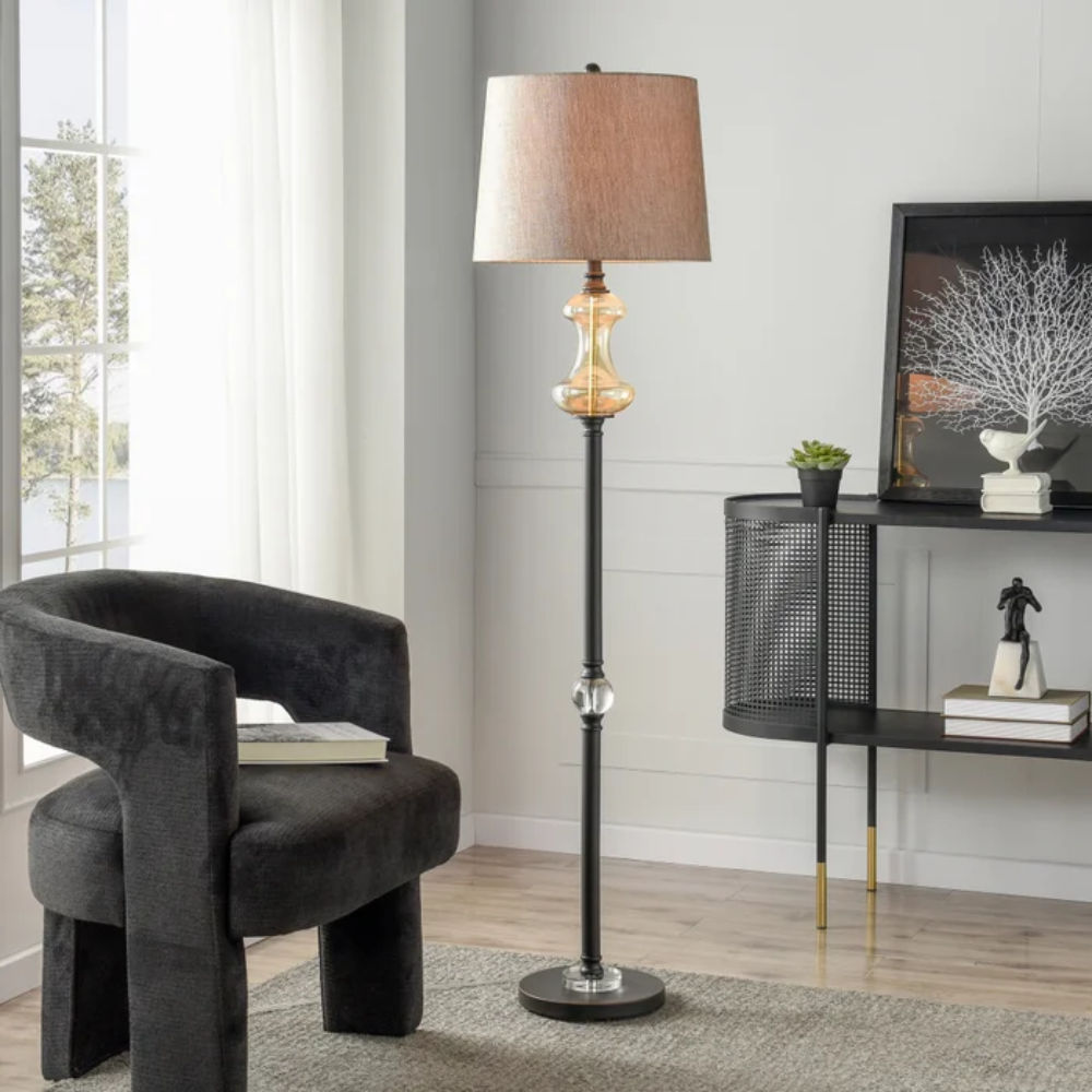 Picture of StyleCraft | Madison Bronze & Elegance Steel Floor Lamp