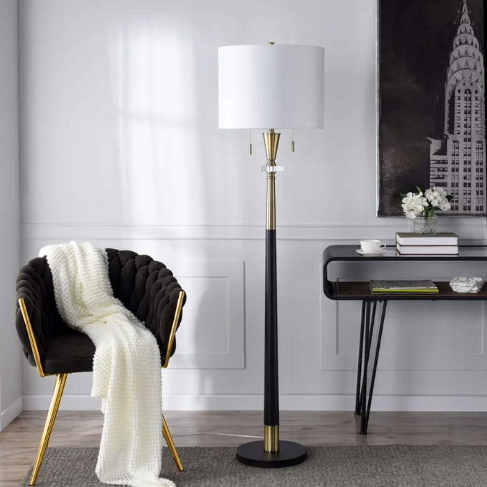 Picture of StyleCraft | Larson Gold Steel Floor Lamp