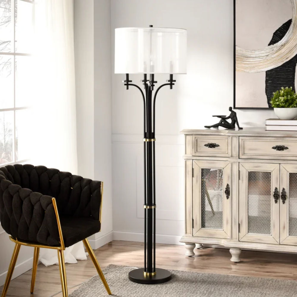 Picture of StyleCraft | Corcy Gold Floor Lamp
