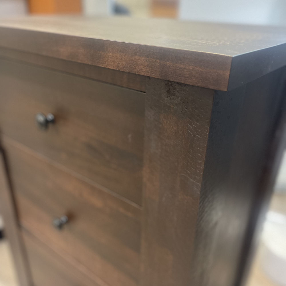 Picture of Vokes | Rough Sawn 3-Drawer Night Table