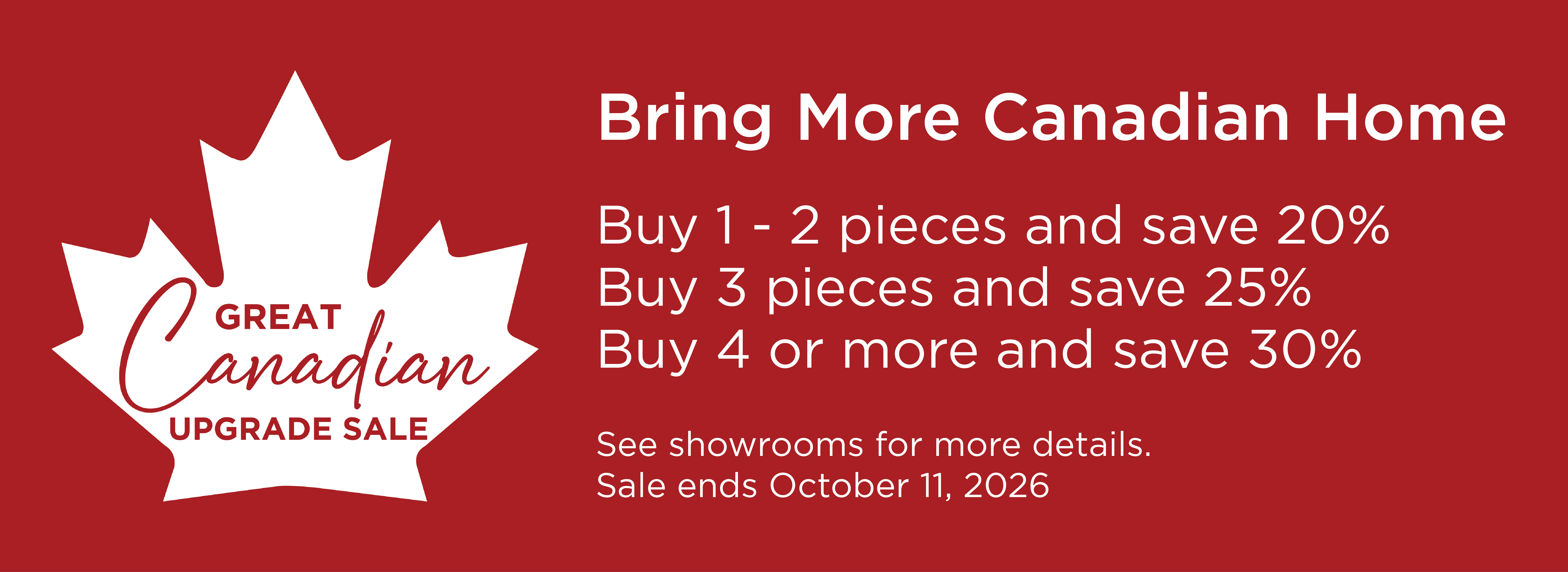 great canadian upgrade sale