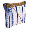 Shibori Clutch bag crossbody bag Hand Embroidery ( Blue )(#1069)-thumb-3