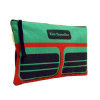 Pouch for womenCanvas pouch (Green and Black)(#1073) - Getkraft.com
