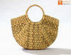 Natural Straw Hand (U) Bag(#1105)-thumb-0