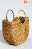 Natural Straw Kauna Hand (U) Bag(#1109)-thumb-1