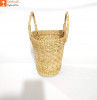 Natural Straw Kauna V Shaped Bag(#1127)-thumb-2