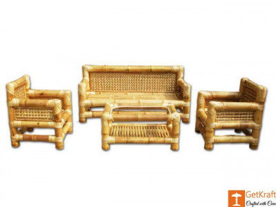 Authentic Bamboo Sofa Set with Table(#114)-gallery-0