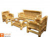 Authentic Bamboo Sofa Set with Table(#114)-thumb-1