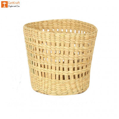 Natural Straw Kauna Grass Mini Basket(#1148)-gallery-0