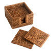 Handmade Drink Cane Rattan Coaster Set(6)(#1160) - Getkraft.com