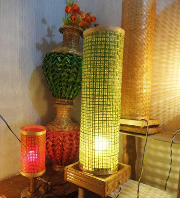 Bamboo Net Coloured Lamp(#118)-gallery-0