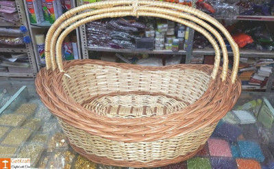 Wicker Willow Gift Basket (with) Handle Set Of 3(#1184)-gallery-0