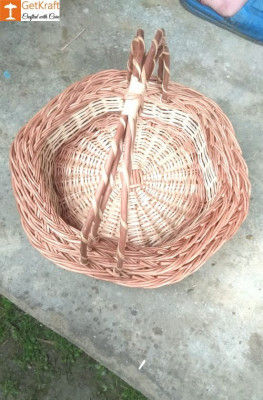 Wicker Willow Gift Basket (with) Double Handle Set Of 3(#1186)-gallery-0