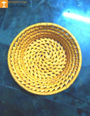 Palm Leaves Round Bowl Tray(#1212)-gallery-0